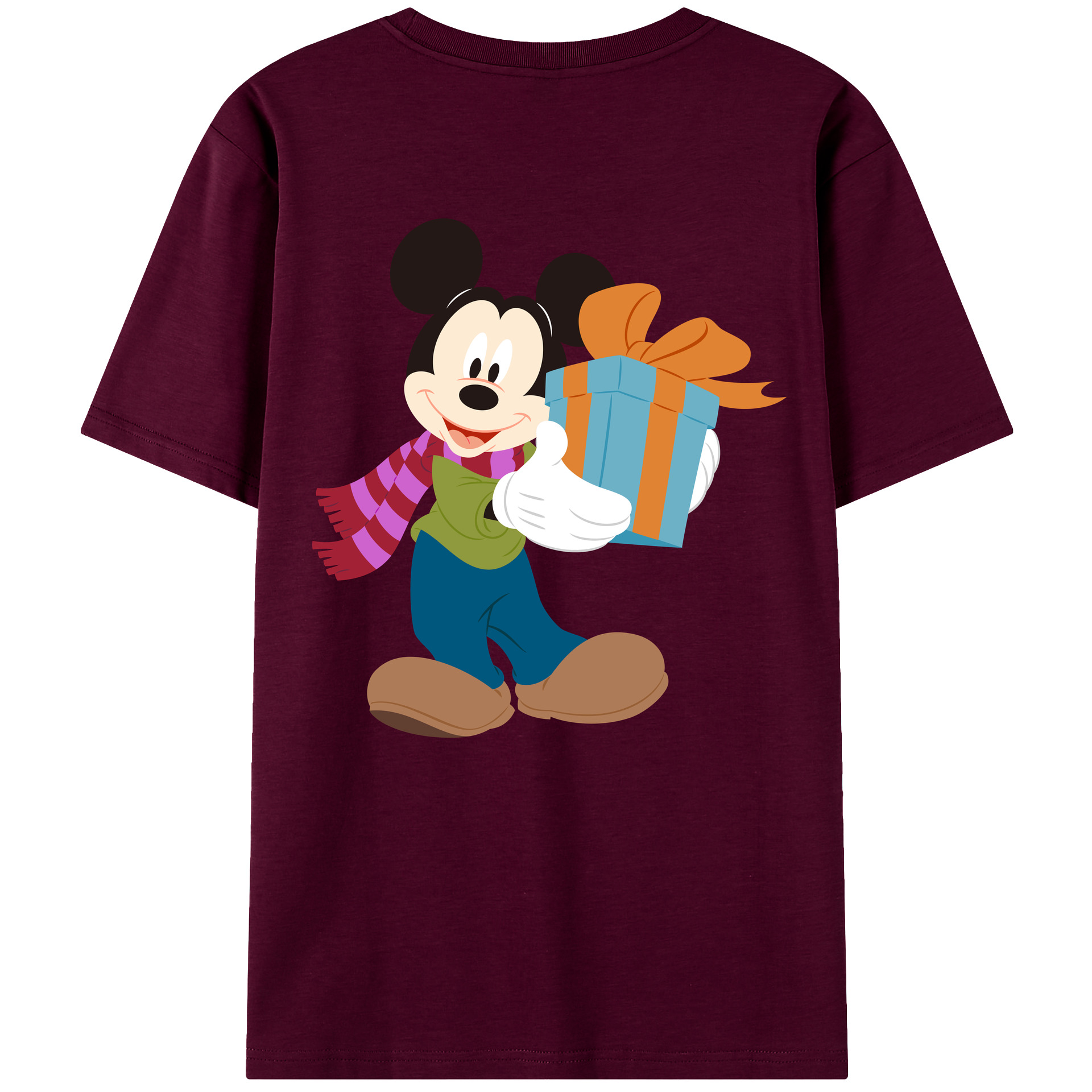 （画像用） ミッキーマウス Mickey Mouse レディース半袖Tシャツ(バックプリント)